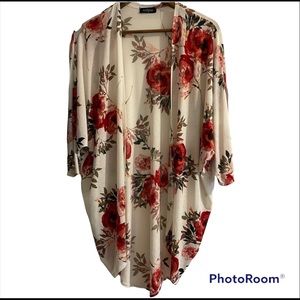 Size S Slouchy Thin Cardigan Floral